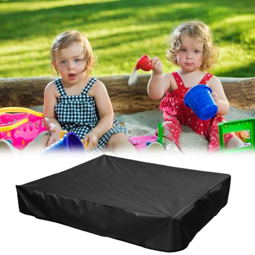 Sandpit Cover, 200 x 200 cm, Waterdichte Sandpit Cover, Waterafstotend, Winddicht, Beschermhoes, Oxford Stof, Groen, met koord, Sandpit 4