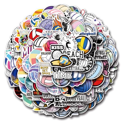 Volleybal Sticker Set, 100 stuks, Waterdichte Vinyl Stickers voor Auto, Motorfiets, Fiets, Skateboard, Snowboard, Bagage, Laptop, Koffer, Helm, Motorfiets, Motorfiets