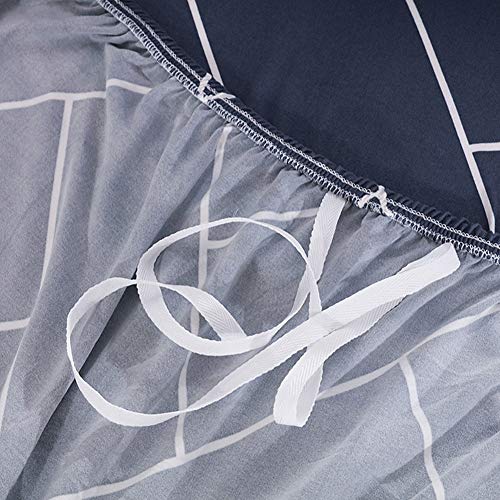 1/2/3/4 Seat Elastische sofahoes, Universal Washable Stretch Sofa Cover,Sofa Cover Protector voor Pet Sofa(Blue-Stripes)(1 Posti "90-140cm") 5