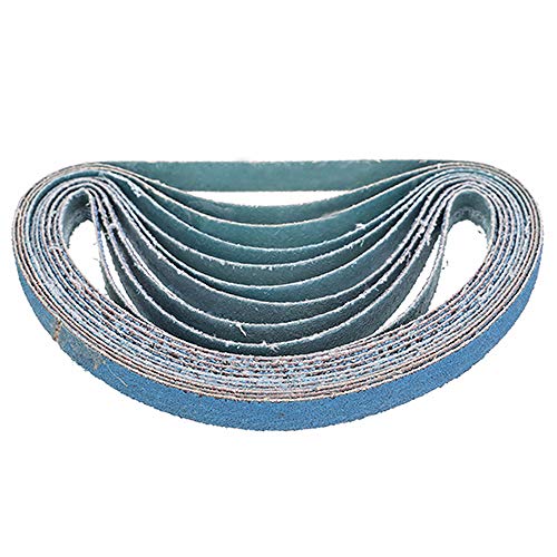 Schuurriemen Power Tool Sander Schuurriemen Metaal Slijpen Schuurriemen voor Power Tool Sander - Pak van 10 stuks 60Grits Blauw