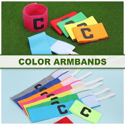 Voetbal Captain Armband, 12 stuks Captain Armbanden voor Voetbal Elastische Captain C Armband Sport Captain Armbanden voor jeugd volwassen voetbal Team Training Peach 5