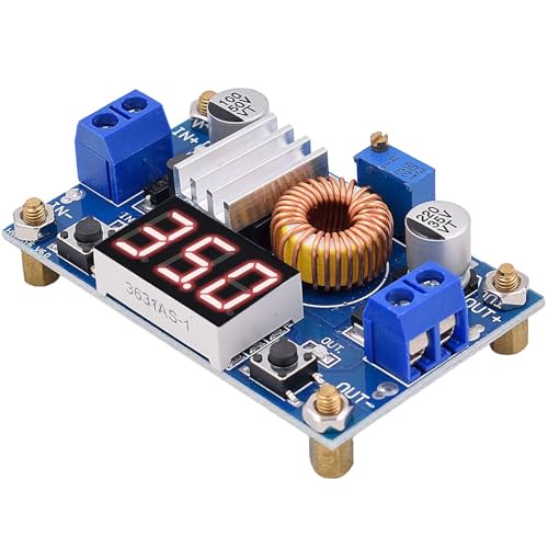 Arduino XL4015 DC-DC 5A Stap omlaag Voeding, Omvormer, 4-38V tot 1,25-36V Voltageregelaar met LED Voltmeter voor DIY