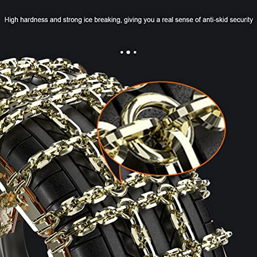 Sneeuwkettingen, Car Anti Slip Banden Kettingen, Universele Roestvrij stalen Sneeuwkettingen set, Verstelbare Anti-Skid Band Sneeuwkettingen voor Auto SUV Vrachtwagens 4