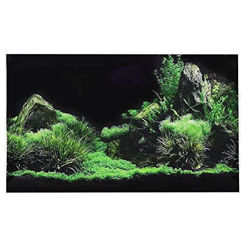 Aquarium Stickers, Achtergrond PVC Aquarium Deco Sticker Grass Onderwater Schilderen Zelfklevende Poster Backdrop (61 * 40cm)