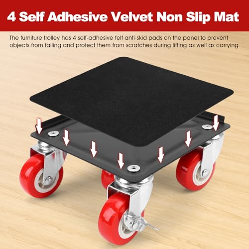 Robuuste meubels Lift Set, Meubilair Slider Set, 3000 kg, Carbon Steel, Beweegbaar Wiel, Gereedschap, Meubilair Transport Trolley voor bewegende apparaten, Koelkasten, Banken 5