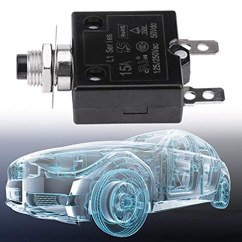 Aktueller Überlastschutz DC 50V AC 125-250V Manueller Thermoschalter-Leistungsschalter Zurücksetzen über Sicherung Therma Schalter Leistungsschalter(15A) 4