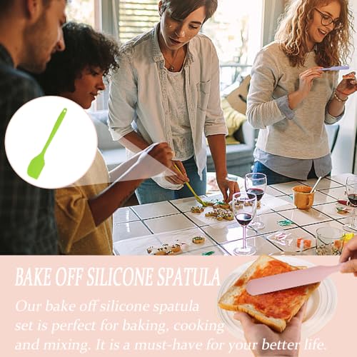 4 stuks Bak off Siliconen Spatula Set Mini Siliconen Spatula Hoge hittebestendig Non-Stick Rubber Spatula Set Food Grade Bak Spatula Keukengerei voor het bakken koken en mengen 3