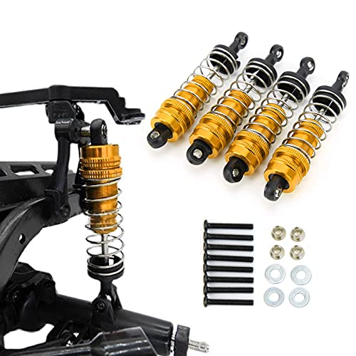 1/12 RC Shock Absorber Set 80mm, voor MN G500/BRABUS, metalen schok Absorber Damper Accessoires RC Auto Upgrade Onderdelen(Gold) 4