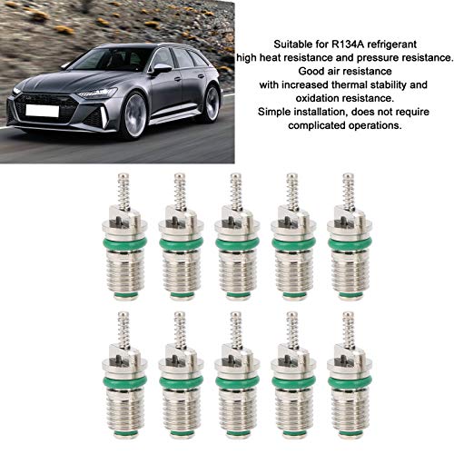 Airconditioning Valve, 10 stuks Auto Airconditioning Valve Cores Naalden Hoge drukbestendig voor R134A Koelmiddel