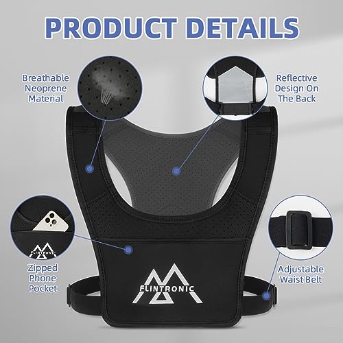 Reflectief draaien Vest, Reflective Safety Vest, Running Vest met mobiele telefoon en verstelbare tailleband, Reflective Vest Safety Vest voor heren Vrouwen Fietsen