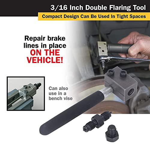 Remlijn Felting apparaat, Stevig koolstofstaal, Compact ontwerp, Hand Hold Removable Handvat, Praktische dubbele Torching Tool voor 3/16 Inch staal nikkel-koper buizen