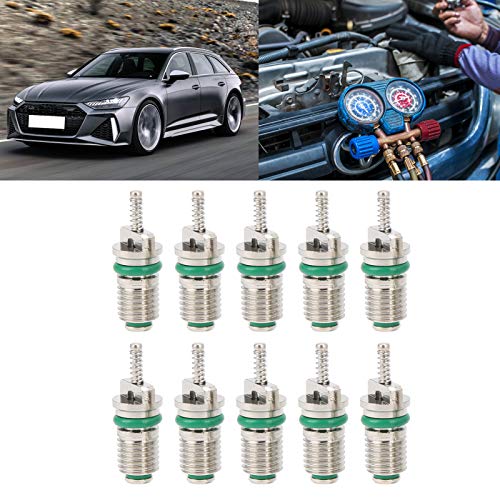 Airconditioning Valve, 10 stuks Auto Airconditioning Valve Cores Naalden Hoge drukbestendig voor R134A Koelmiddel 3