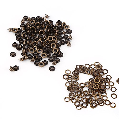 100 st metalen ogen set kleine oogjes met ringen voor lederen ambachten Scrapbooking Naaien 4mm 5mm 6mm(4mm)