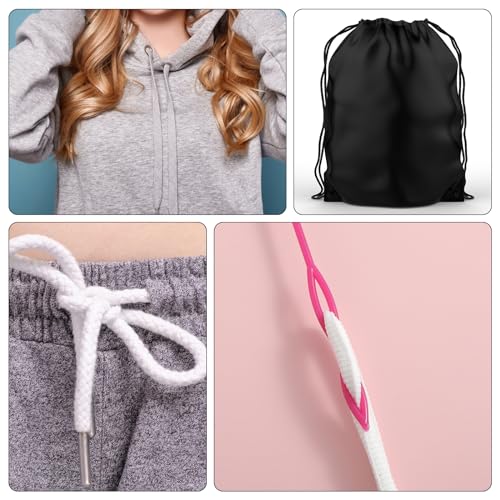 Verpakking van 6 doortreknaalden, Lange, doortrekbare naald, Loop Turner, Naaimachine Naalden Threader, Plastic Threading Aid, Threading Aid, Metalen Tweezers voor stof riemen, Strepen 5