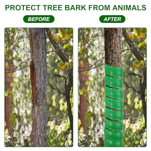 4 Pack Tree Trunk Protector met 2 maten Plastic Boom Wraps te beschermen Bark Spiral Tree Protection Boom Bark Protector Tube Wraps voor Saplings Plants voor 5