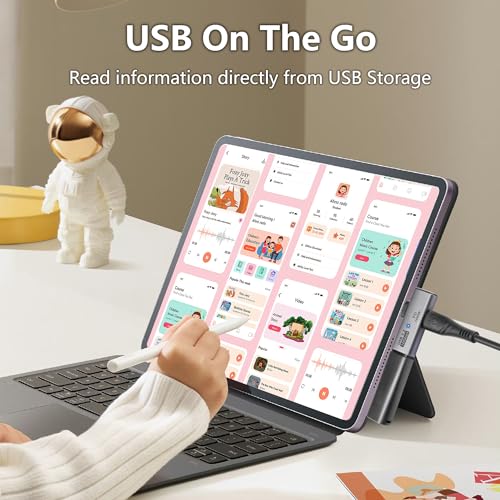 USB C naar USB 3.2 10 Gbit/s Type-C naar USB Een vrouwelijke OTG Adapter en PD 100W Power Adapter voor Laptop, Tablet, Telefoon - Grijs