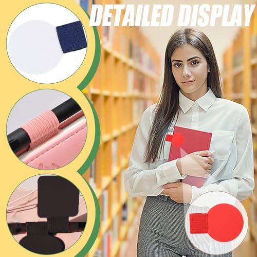 8Pcs Pen Loop Pen Houder Zelfklevende leren penhouder Zelfklevende Elastische Potlood Loop Notebook Zelfklevende Pen Ring voor Notebooks Dagboeken Tabletten Kalenders Planner Journals 5