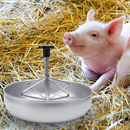 Knorretje Voederbak, Knorretje Voeders, Roestvrij stalen Voeder met Groove Bar Plastic voor Biggen, Honden, Katten