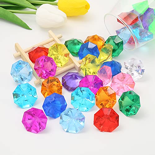 deko Diamanten 35 stuks 32mm Acryl Crystal Tafel Decoratie Sprinkle Decoratie Bruiloft Decoratie (32mm Kleurrijk)