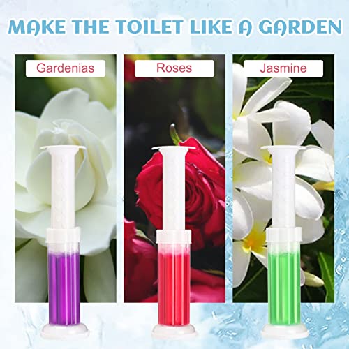 Toilet Gel, Flower Saving Tijd Badkamer Ontgeuren Clean Eenvoudige bediening Geur Toilet Bowl Gel Stempel voor Wall Urinal 3