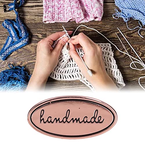 Metalen handgemaakte etiketten, meerdere kleuren verkrijgbaar Tag, Handgemaakte etiketten voor sieraden maken ambachten, Naaien, Kleding decoratie (Rose Gold) 3