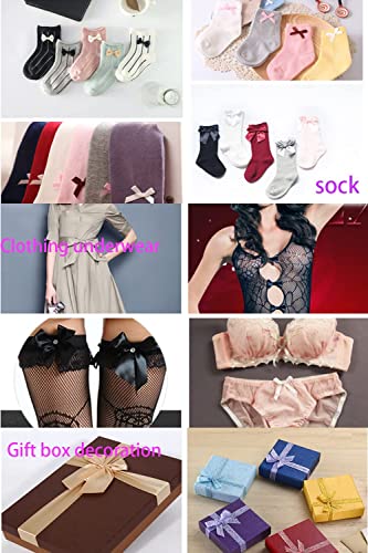 Satin Ribbons, Pack van 100, 8.5 x 8.5 cm, Decoratieve Bows, Ready Made Bows, Gift Bows voor DIY ambachten, Bruiloft, Kerstmis, Valentijnsdag, Decoratie, Kaarten maken 4