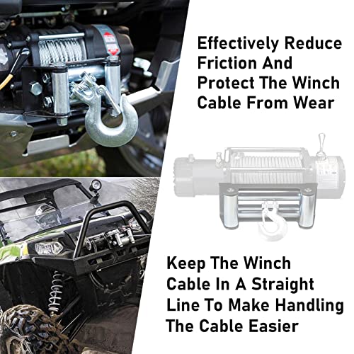 Universeel zwaar Duty Winch Coil Kabel Duct Galvanize 110mm/4.3in Gat, metalen lier Kabelgeleider Afstand met sterke constructie 5