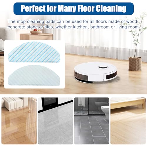 10PCS-upgraded Cleaning Mop Cloth Wipes voor Ecovacs Deebot Ozmo T8 AIVI T8 Max/N8, N8 Plus N8+, N8 Pro, N8 Pro+ / T9 T9+ T9 AIVI, T9 Plus Stofzuiger 4