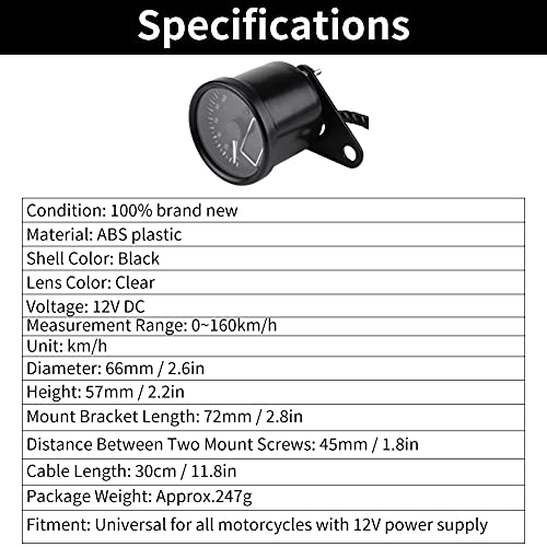 Universele motor digitale LCD-snelheidsmeter motortachometer snelheidsmeter 160kMH DC12V 4