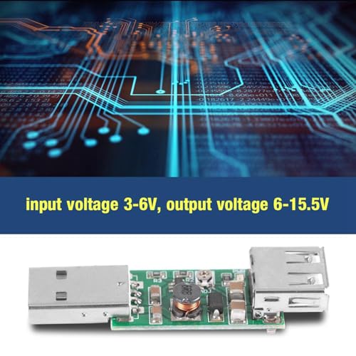 Boost Converter Module, USB naar USB 5V tot 6-15V Verstelbare outputspanning Step-up Board DC-DC Step-up Boost Converter Module 4