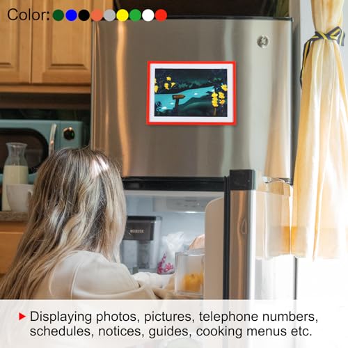 A6 10x15cm Magnetisch Fotoframe, 4 stuks Magnetische Bordhouder Display Frame voor Koelkast Kantoor Foto, Wit 5