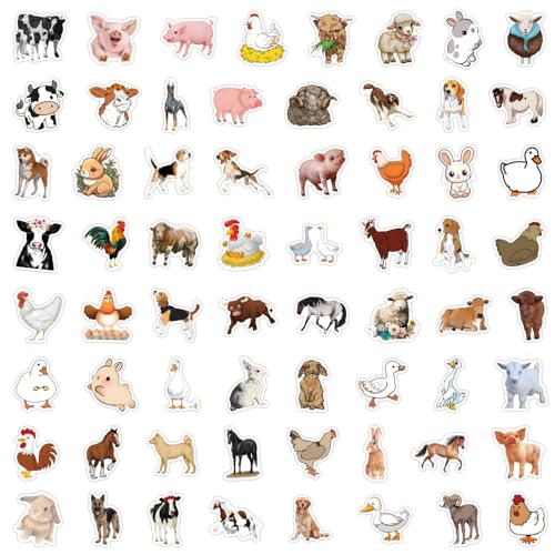 100 stuks Animal Sticker Set, Landbouwdieren, Waterdichte Vinyl Stickers, Auto, Motorfiets, Fiets, Skateboard, Snowboard, Bagage, Laptop, Koffer, Helm 5