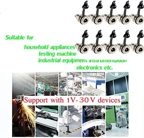 20 st 5.5 x 2.1mm DC Power Jack Socket Socket Vrouwelijke Panel Mount Plug Adapter Lage spanning Connector DC Holle Plug met stofdichte dop 5