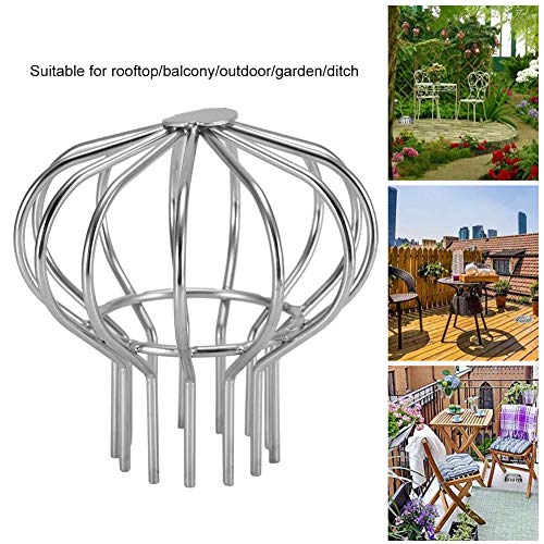 Gutter Ballon bescherming Filter Roestvrij stalen Gutter Guard Downpipe Outlet Blad Guard Floor Drain voor het dak, Balkon, Tuin (Buis 70) 4