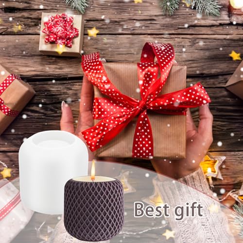 Siliconen vormen, Cilinder Siliconen vorm vaas, DIY Vorm Beton, Handgemaakte Cilinder Kaars houder en vaas voor bloemenpotten, Geurkaarsen en DIY Hars gieten, 75ml 3