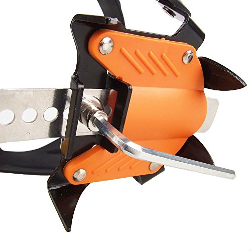 Ice Spikes, 10 tanden Ski gelaste ketting, Roestvrij staal, Universele Overlay, Elastische Sneeuwschoen Spikes, Geschikt voor buiten ski's, Ice, Wandelen, Bergsport, Lengte 4