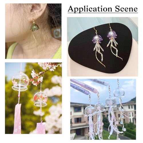 Bloem Glazen Kralen Cone 6 Kleuren Multi Petals Bloem End Caps Spacer Kralen Wind Chime Kralen Bluebell Vorm voor DIY Wind Chime Oorbellen Ketting maken, 10 stuks