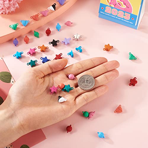 42 Sets Legering ketting magnetische sluiting hart ster ronde connector magnetische sluiting Converter Gesp Ball magnetische kralen sluiting voor DIY Sieraden maken 5