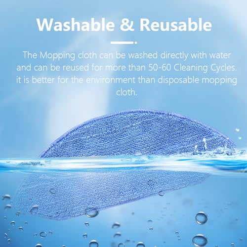 18 Pack Accessoires Set voor Ecovacs Deebot OZMO U2 DGN22 U2 Pro Robot Stofzuiger, 1 hoofdborstel, 6 zijborstels, 6 HEPA Filter, 5 mopdoek 4