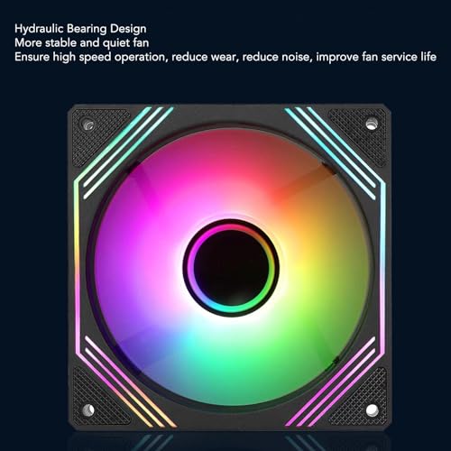 Chassis Ventilator 140Mm ARGB behuizing koeler ventilator, gesynchroniseerde stille koelventilator met geluid Annulering, Interne Ventilator voor CPU koeler hitte aanrecht 4