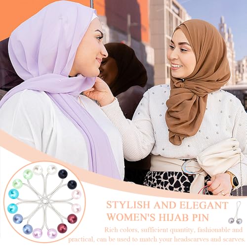 36 stuks Hijab Pins voor Vrouwen, Gekleurde Hijab Clips, Veiligheid U Clips, Mode voor Sjaals, Hijabs voor Vrouwen, Vrouwen, Brooch, Veiligheidsspelden (9 kleuren), Klein, Metaal 4
