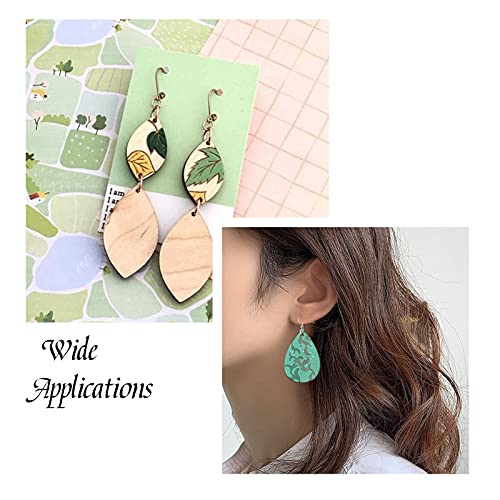 100 st Houten oorbellen Hangers 10 stijlen Teardrop Driehoek Ster onvoltooide knippen Houten hangers met Jump Rings oorbellen haken voor sieraden maken 3