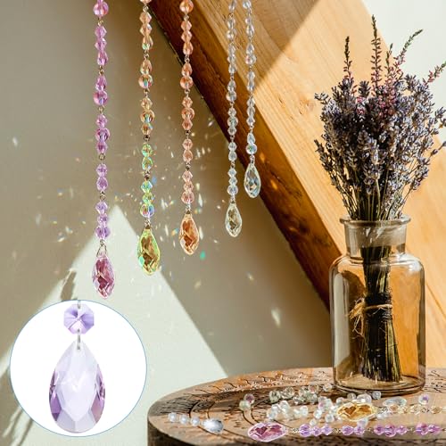 Teardrop Crystal Chandelier Hangers Kralen, 5st 85mm Lengte 38mm Kroonluchter Prisma's Onderdelen Ornamenten Hangkralen voor DIY Kunst Ambachten Decoratie 5