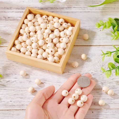 1000st 10mm Natuurlijke onvoltooide houten kralen voor sieraden het maken van ronde houten losse kralen Spacer kralen voor rozenkrans Macrame ambachtelijke armbanden Maken 4