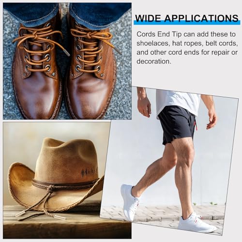 12 st. Schoenen Tips met schroef, Legering 25mm Cilindrische Agliets Schoenen Kant Cords End Tip Cap vervanging 3