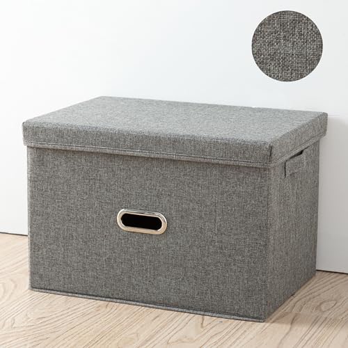 Stoffenopslag Opvouwbare opslagkubusjes Grote waszak Organisator voor speelgoed, boeken, kast, slaapkamer, huis (Grijs 44 * 29 * 30cm)