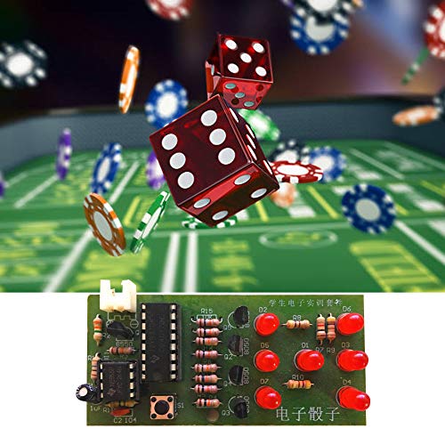 Elektronische Dice DIY Kit, 4,5~5V Elektronisch Dice Kit NE55 CD4017 DIY LED Dice Kit voor leuke elektronische productie set, leren en onderwijs 4