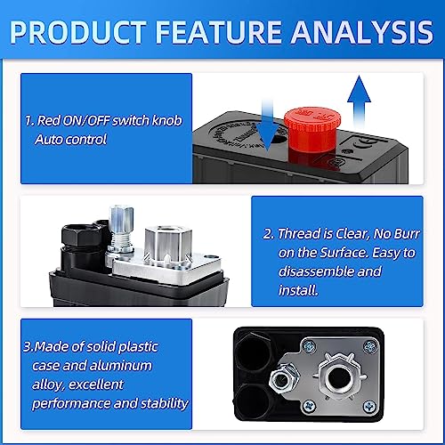 Air Compressor, Drukschakelaar ventiel Enkel gat drukschakelaar voor Air Compressor Made Single