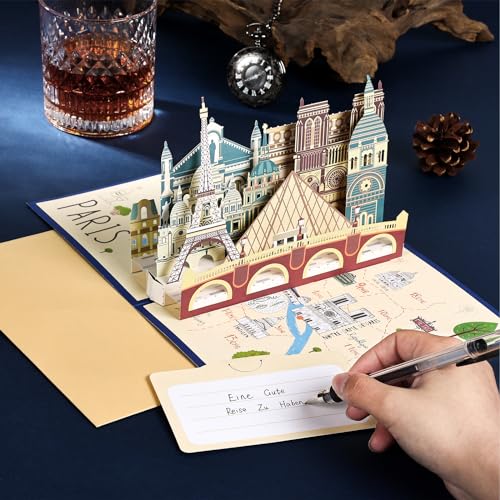 Pop-upkaart Parijs - Eiffeltoren - 3D Travel Voucher Cadeaubon voor Paris Trip of Huwelijksreis, Verjaardag Cadeaubon voor verjaardag, Frankrijk Vakantie Cadeaubon 5
