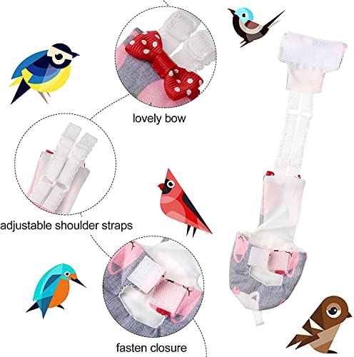 Vlucht Suite Liner Set van 4 Wasbare Herbruikbare beschermende Parrot Nappy kleding met waterdichte binnenlaag schattig 5